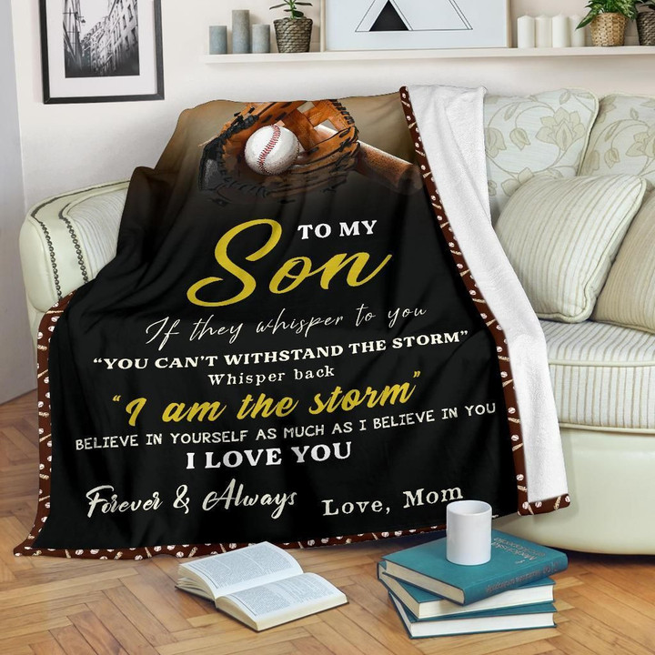 Baseball To My Son The Storm Clh2312019F Sherpa Fleece Blanket