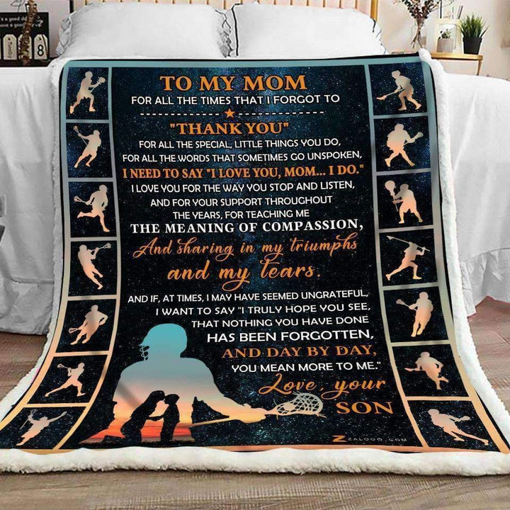 Lacrosse - To My Mom - Thank You Fleece Blanket Dhc2711392Vt