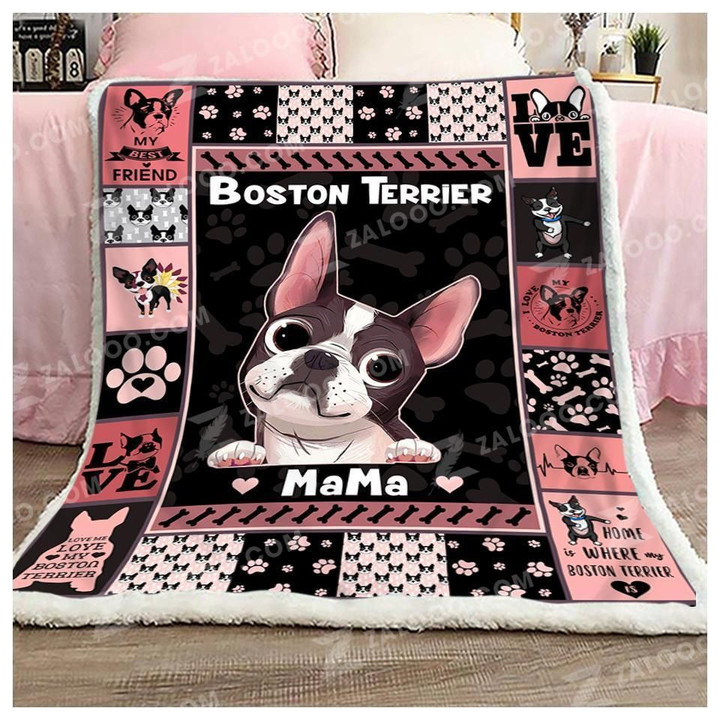 Dog - Boston Terrier Mama Fleece Blanket Dhc2711511Vt