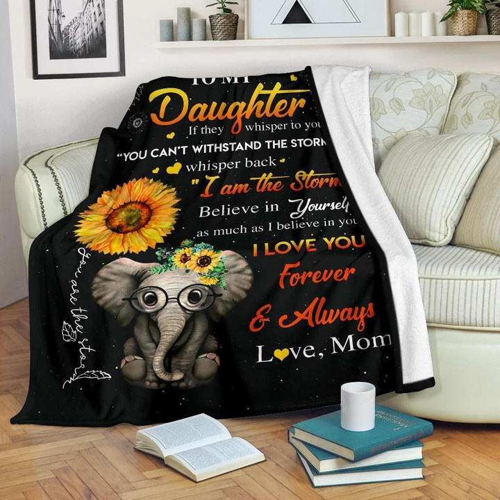 To My Beautiful Daughter Clm0211195 Sherpa Fleece Blanket