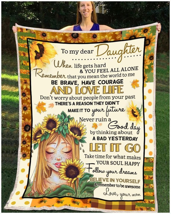 To My Dear Daughter Dtc2210137 Fleece Blanket