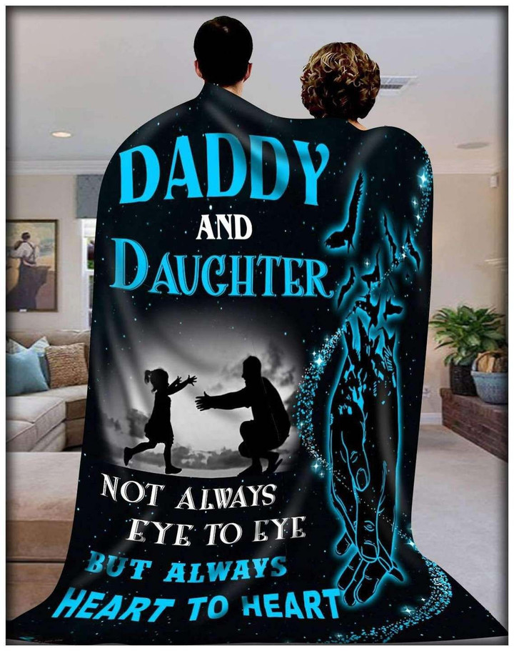 Daddy And Daughter Heart To Heart Cla1910596F Sherpa Fleece Blanket