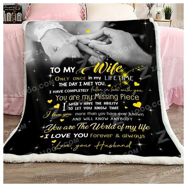 To My Wife Only Once Cl2509146Mdf Sherpa Fleece Blanket