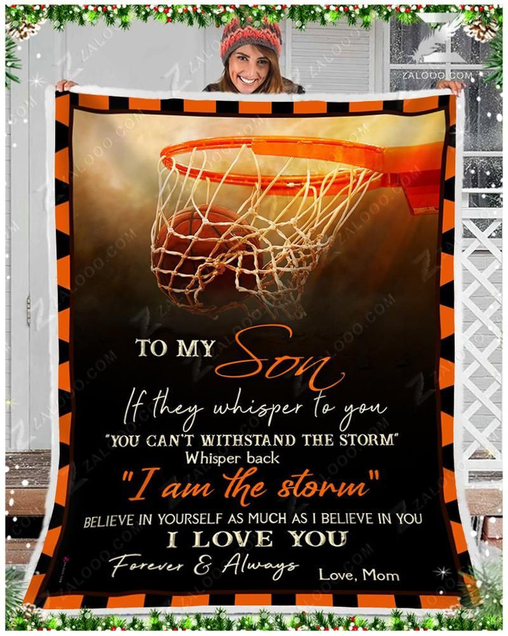Basketball To My Son I Love You Cl29110078Mdf Sherpa Fleece Blanket