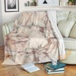 Brown Beige Marble Premium Fleece Blanket