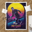 Messi retro art - Sports Sherpa Fleece Blanket