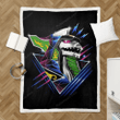 Neon infused Classic Retro Design of the Green DragonZo ...  - Cyber Punk Collection Sherpa Fleece Blanket