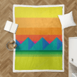 Colorful Mountains - Retro In Nature Sherpa Fleece Blanket