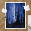Dark America - Travel World Retro Sherpa Fleece Blanket
