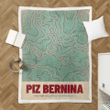 Piz Bernina Topo Map - Topographic Maps Retro Sherpa Fleece Blanket