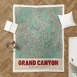 Grand Canyon Topo Map - Topographic Maps Retro Sherpa Fleece Blanket