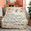 Air Mail To My Daughter Whenever You Feel Overwhelmed Quilt Blanket WN261003