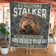 Personal Stalker Labradoodle Dog Quilt Blanket Blanket WN161039