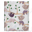 Cute Sloth Hanging Gs-Cl-Ml1104 Fleece Blanket