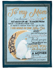 DAUGHTER TO MOM Mother's Day I love you with all my heart White Bear Fleece Blanket