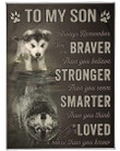 Wolf To my son always remember loved more than you know Fleece Blanket #H