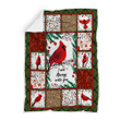 Viticstore™ Red Cardinal Birds - Always With You - 3D size large Fleece Blanket gift fleece blanket gift ideas cardinal gift