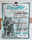 Wolf Art Dad Gift For Daughter Love You For The Rest Of Mine Sherpa Blanket