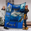 Amazing Shark Blue Fleece Blanket
