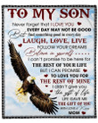 Never Forget That I Love You Eagle Mom To Son Fleece Blanket Fleece Blanket