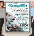Wolf Blanket - To My Daughter Never Forget That I Love You - From Mom - Custom Blanket