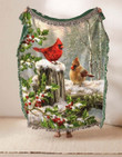 Cardinal Snow Christmas Bt111030S Sofa Blanket
