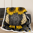 Sunflower Owl Sherpa Blanket W2309144