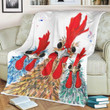 Love Rooster Fleece Blanket