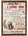 To My Loving Mom I Love You For All The Times You Picked Me Up When I Was Down Bear Sherpa Blanket