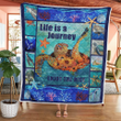 Sea Turtle Life Is A Journey Quilt Blanket Blanket WN161027