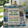 Lake House Gather Together, Soak Up The Sun, Fish More, Worry Less Quilt Blanket Blanket WN1610164