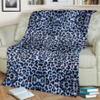 Leopard Blue Skin Print Blanket
