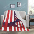 Deer American Flag Nc1011485Cl Fleece Blanket