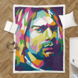 Kurt Cobain - Wpap Art Sherpa Fleece Blanket