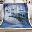 Raven Wolf Moon Vd2210189F Sherpa Fleece Blanket