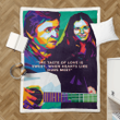 Johnny Cash  n June Carter - World Guitarist Sherpa Fleece Blanket