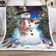 Snowman And Bird Gs-Cl-Kc1507 Fleece Blanket