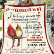 Cardinal Bird To My Gorgeous Wife Meeting You Was Fate Becoming Your Friend Was A Choice Fleece Blanket Sherpa Blanket