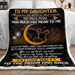 To My Daughter To The Moon And Back Am0401550Cl Fleece Blanket