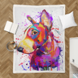 Bullterrier Colorwaterv Gifts For Dog Lovers Sherpa Blanket