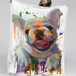 Frenchie Gift For Dog Lovers Sherpa Blanket