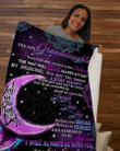 Grandpa Gift For Granddaughter Butterfly Galaxy Moon Laugh Love Sherpa Blanket