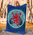 Scottish Lion And Tree Of Life Light Blue Yw1201790Cl Fleece Blanket