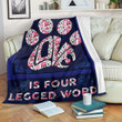 Dog Love Flower Yw1802330Cl Fleece Blanket