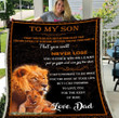 Lion Dad'S To My Son I Want You Believe Deep In Your Heart Fleece Blanket