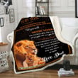 Lion Dad'S To My Son I Want You Believe Deep In Your Heart Fleece Blanket