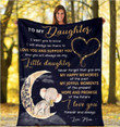 To My Daughter I Want You To Know Elephant Fleece Blanket