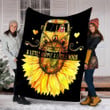 Custom Blanket Sunflower A Little Hippie A Little Hood Blanket - Fleece Blanket
