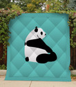 Panda Sit And Playing Foot Summer Quilt Blanket
