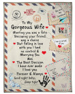 Air Mail Envelop Husband To Wife Love You Forever And Always Fleece Blanket Fleece Blanket